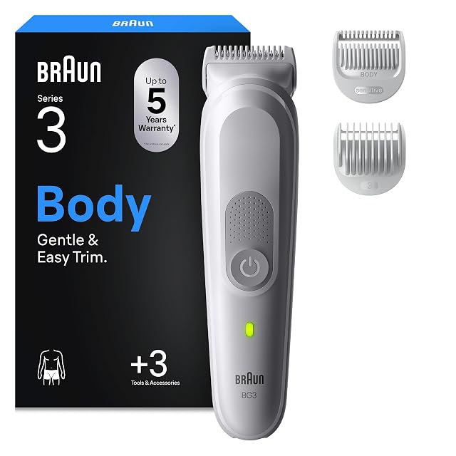 Rifinitore per il corpo Braun Bodygroomer Series 3 BG3530 grigio con pettine sensibile