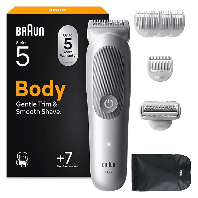 Rifinitore per il corpo Braun Bodygroomer Series 5 BG5555 grigio con testina di rasatura sostituibile