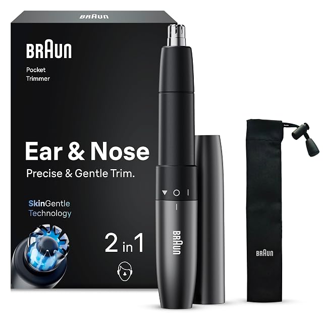 Rifinitore per peli di naso e orecchie Braun EN21 grigio