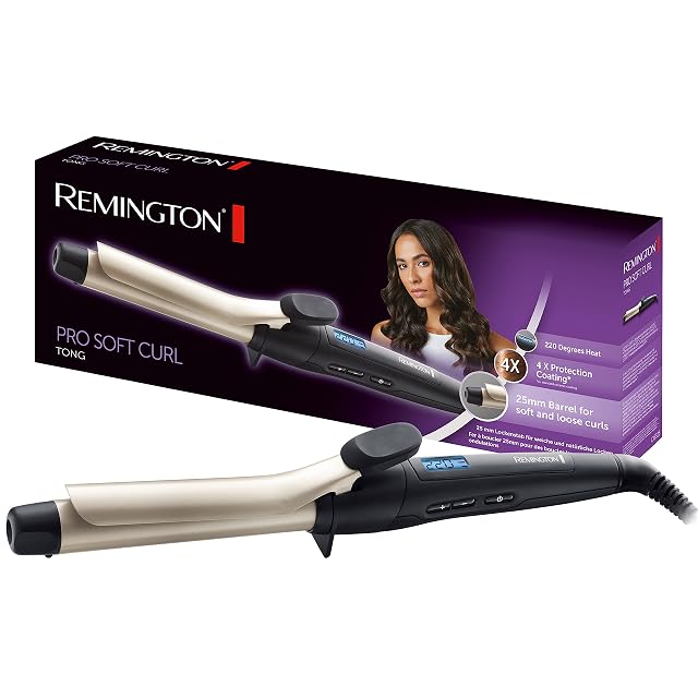 Ferro arricciacapelli Remington Pro Soft Curl CI6325 da 25 mm, nero e crema