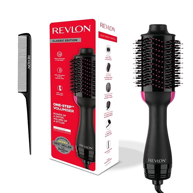 Spazzola asciugante e volumizzante Revlon Salon One-Step con testa ovale e pettine divisorio